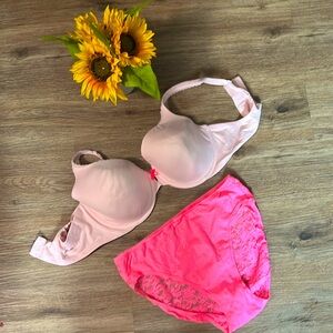 Body by Victoria lined perfect coverage & high leg brief set